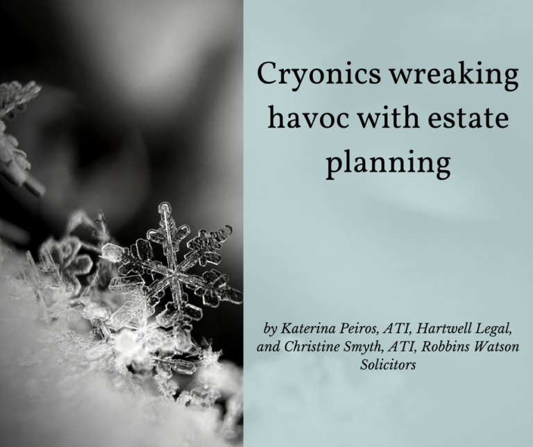 Cryonics wreaking havoc with estate planning